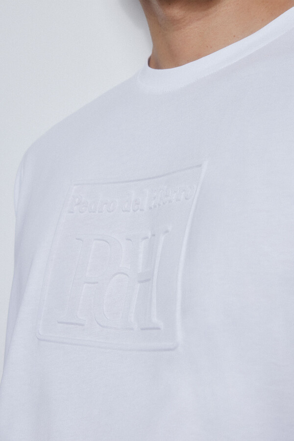 Pedro del Hierro Camiseta logo relieve White