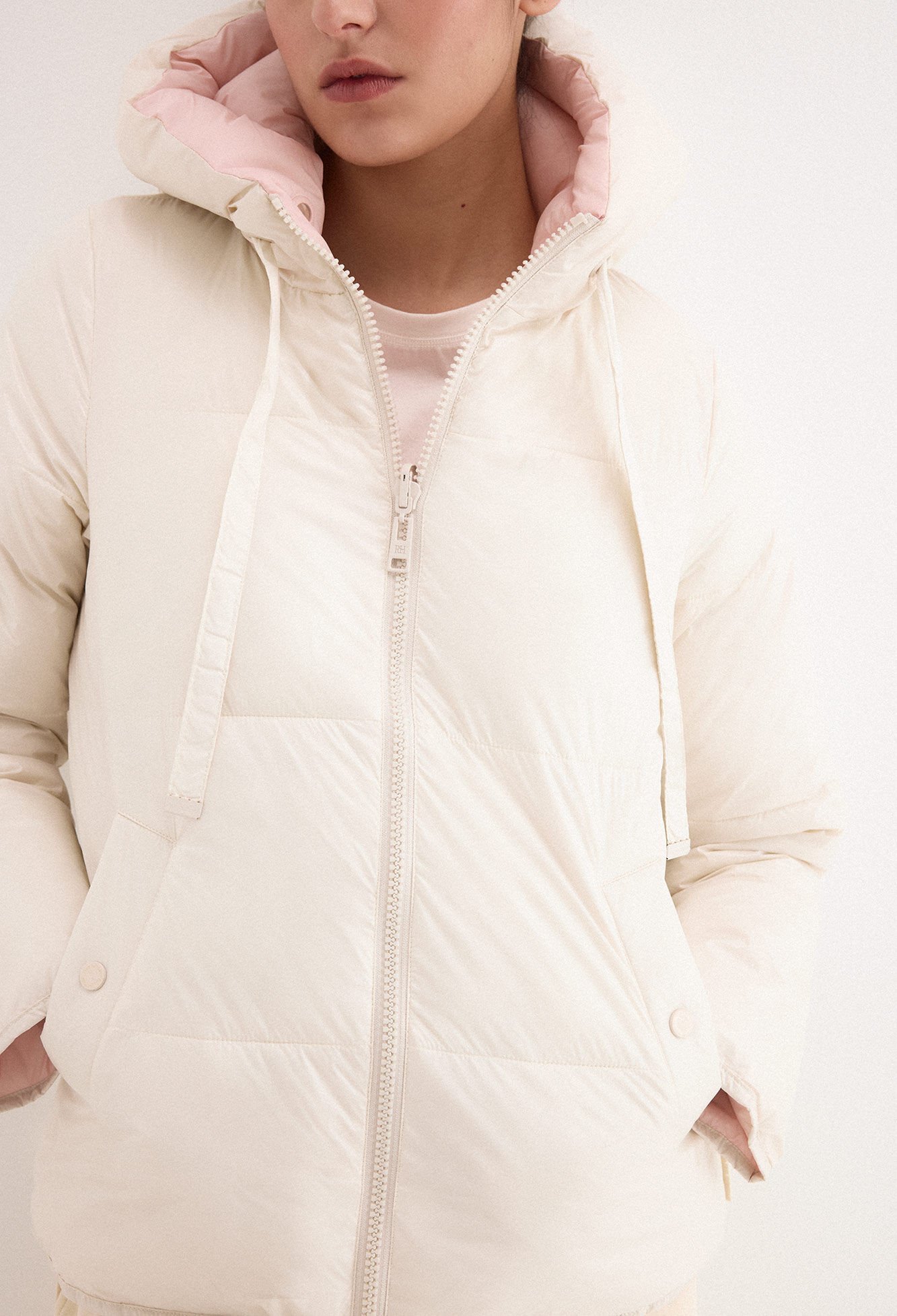 Pedro del Hierro Reversible hooded parka Pink