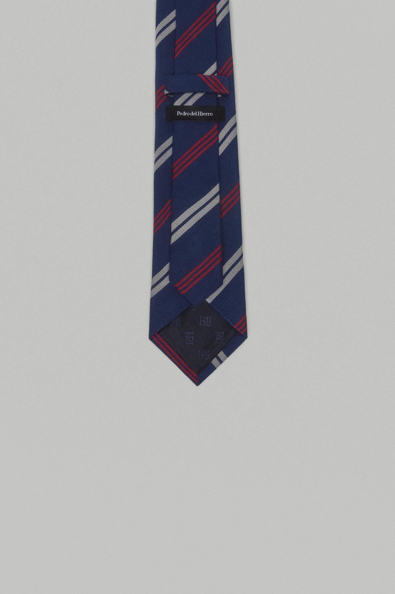 Pedro del Hierro Natural silk tie Blue