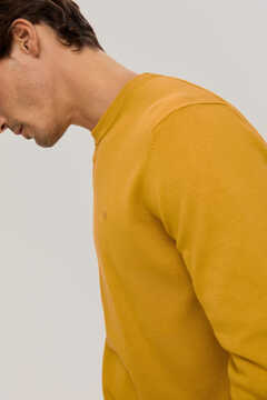 Pedro del Hierro Jersey cuello caja algodón Amarillo