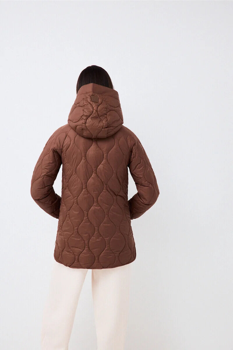 Pedro del Hierro Parka comprida revers&iacute;vel com capuz Marrom
