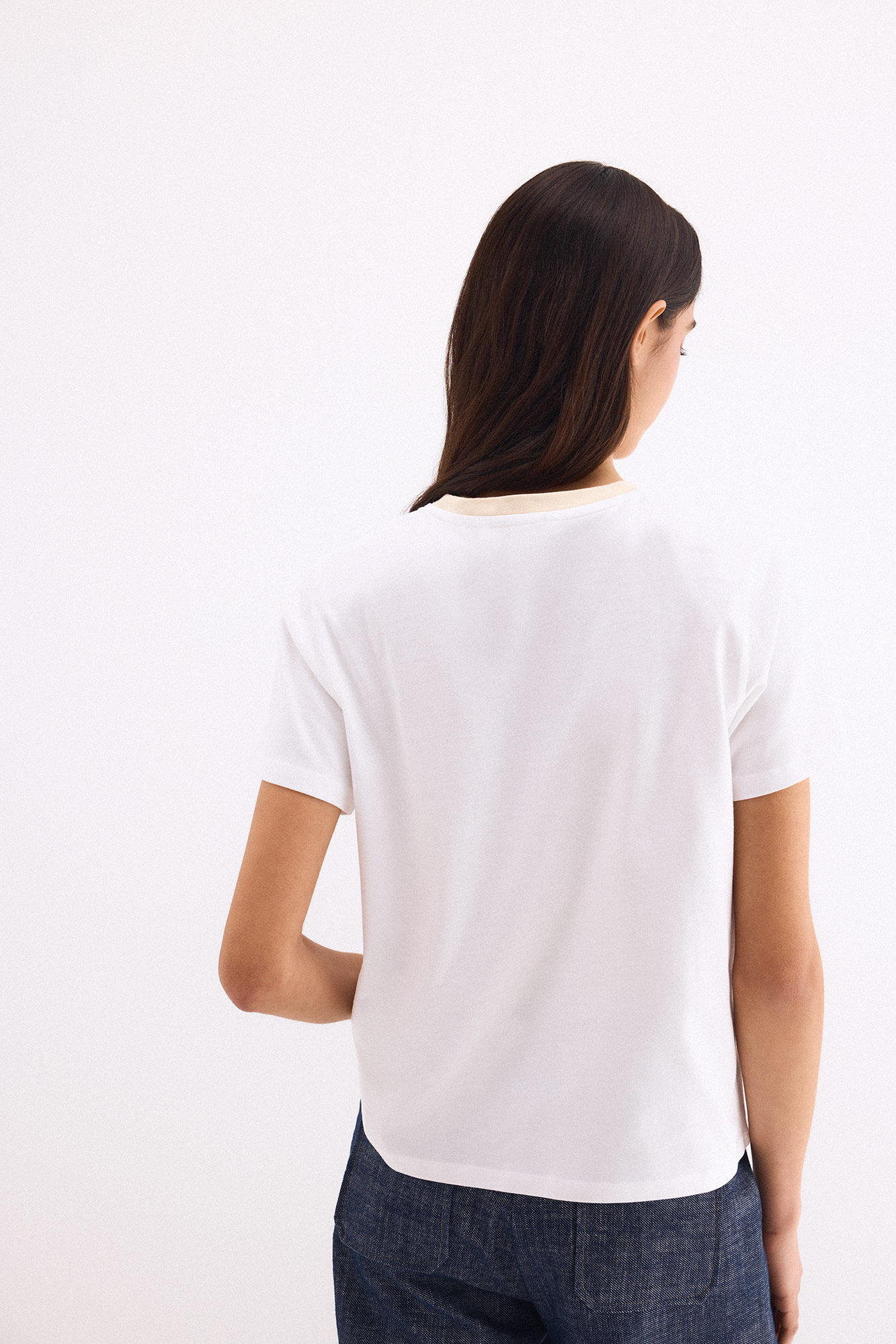 Pedro del Hierro T-shirt de contraste pedro del hierro Branco