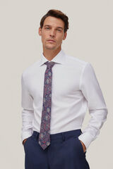 Pedro del Hierro Camisa vestir gemelos estructura lisa non iron + antimanchas White
