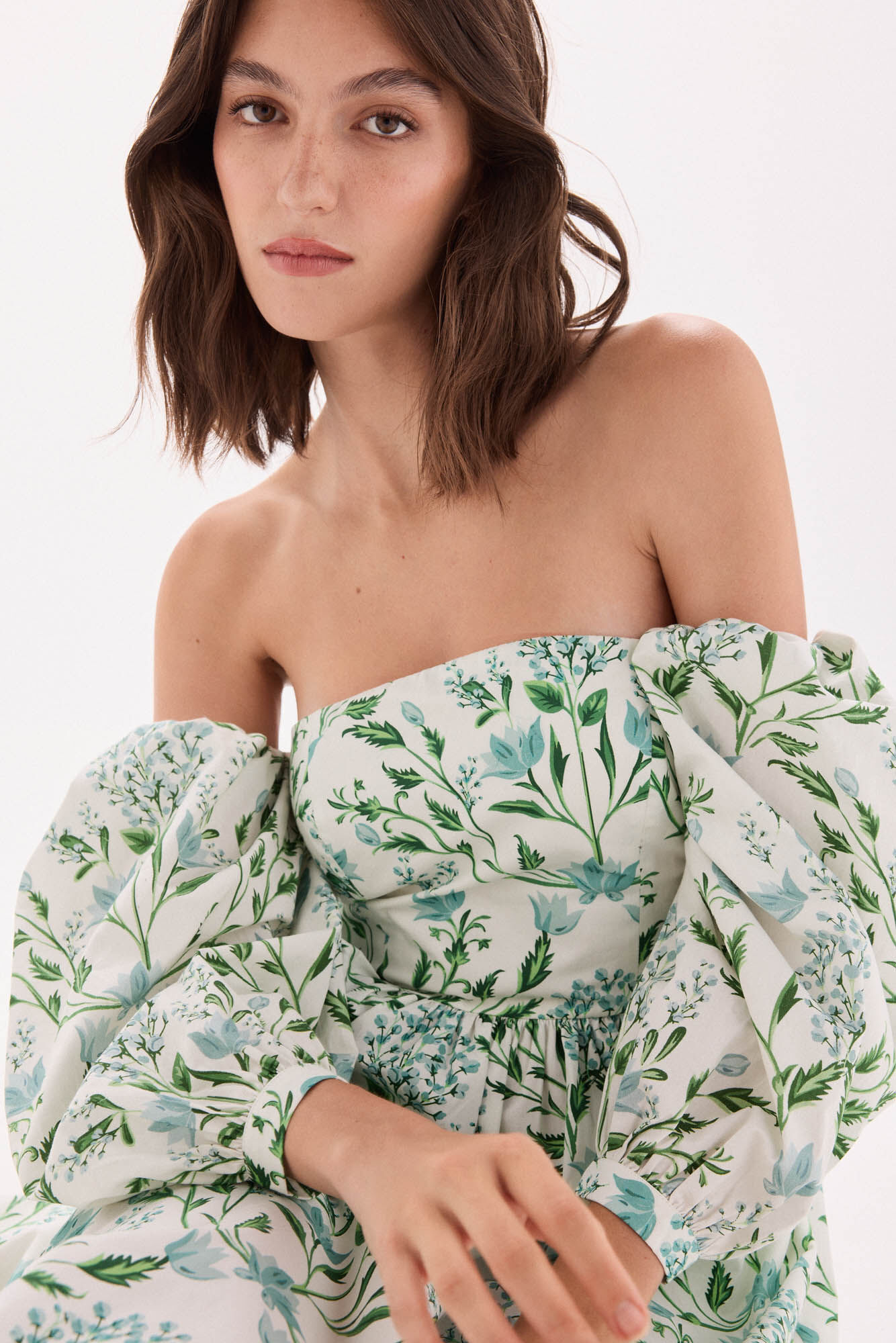 TFP by Tamara Falc&oacute; Strapless printed dress