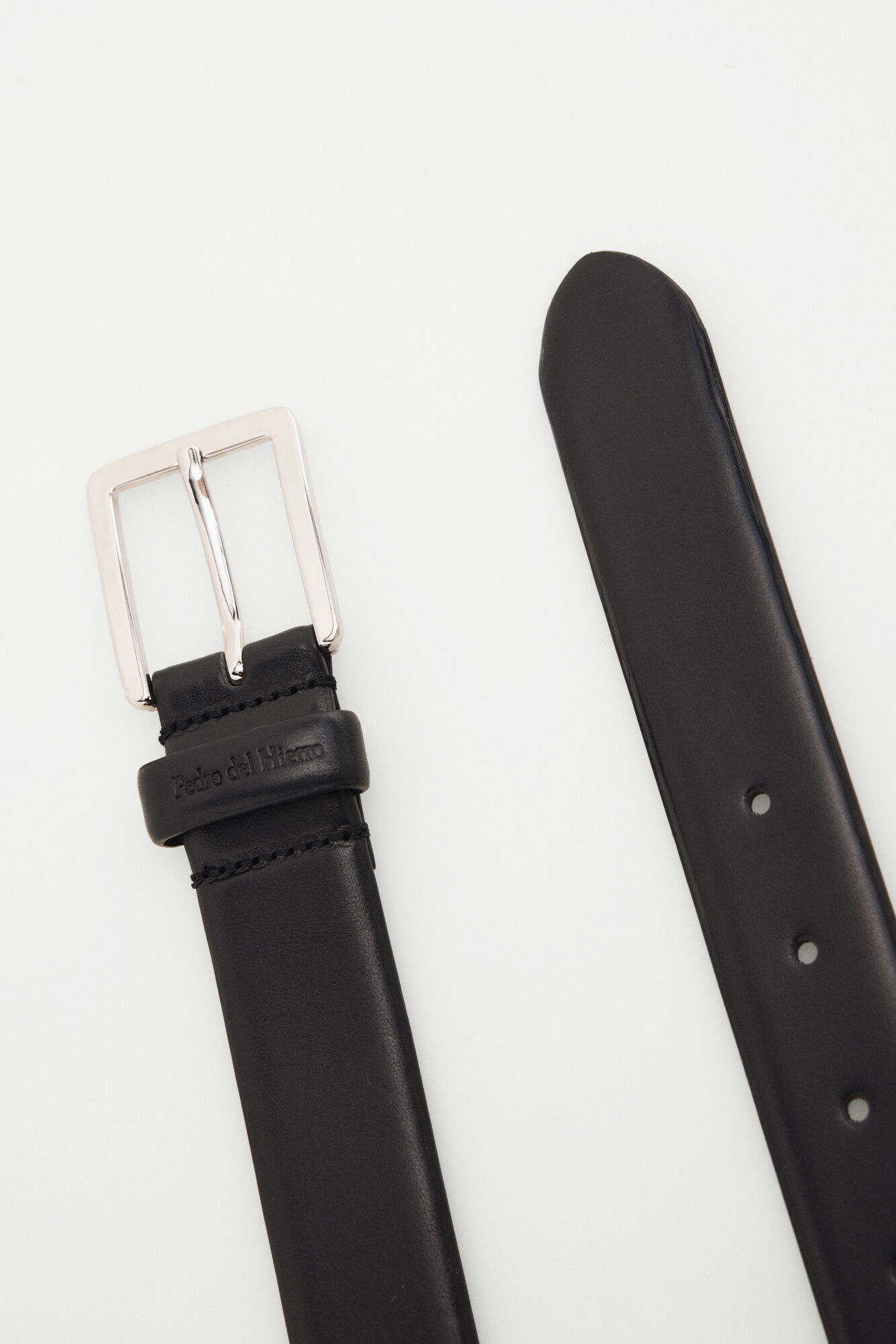 Pedro del Hierro leather dress belt Black