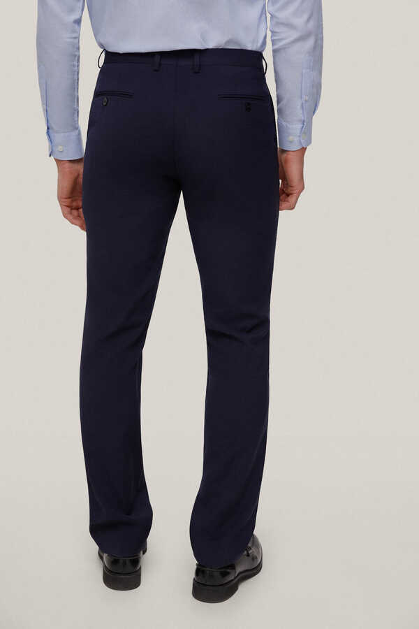 Pedro del Hierro Tailored fit bi-stretch trousers Blue