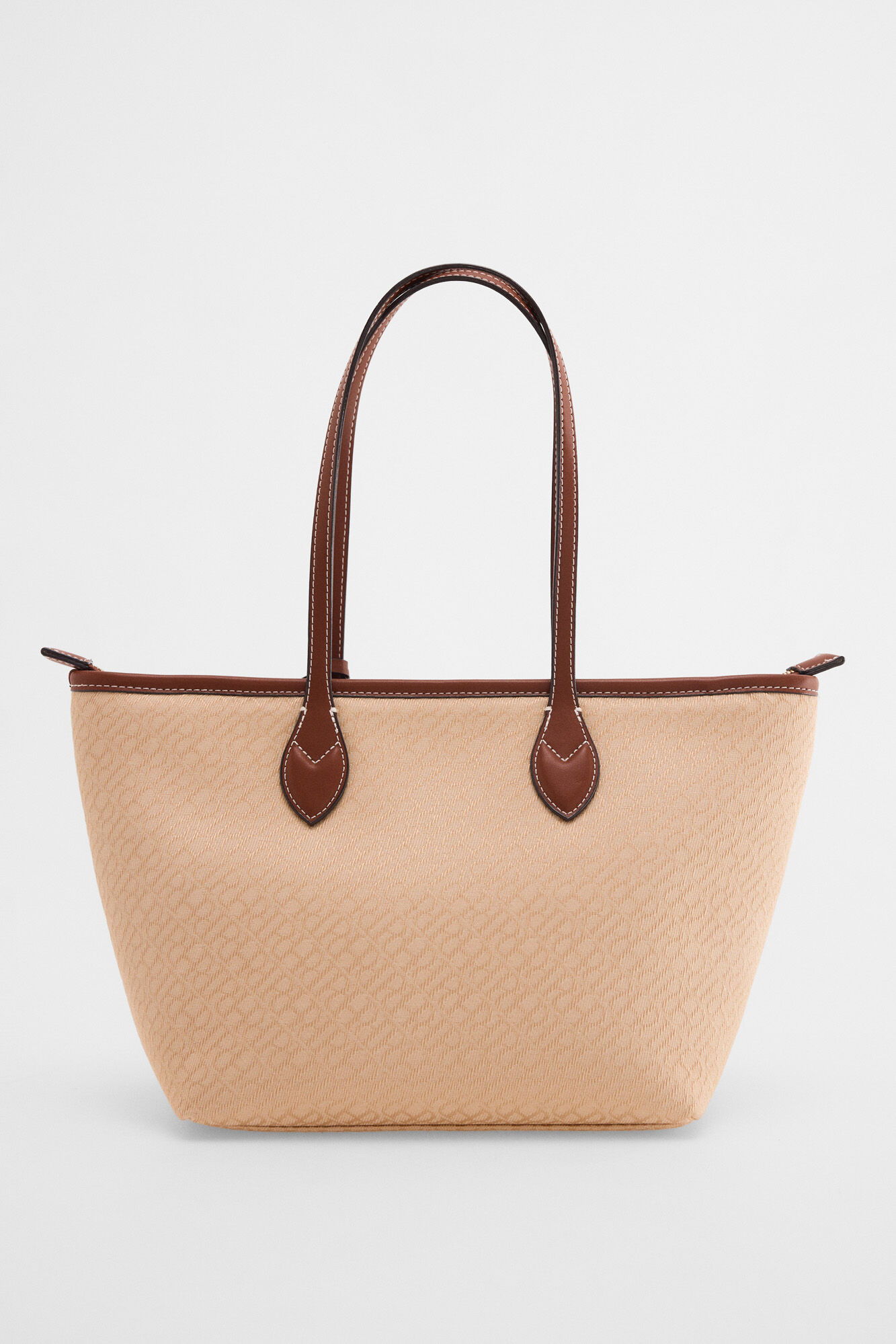 Pedro del Hierro Mala tote bag jacquard Beige