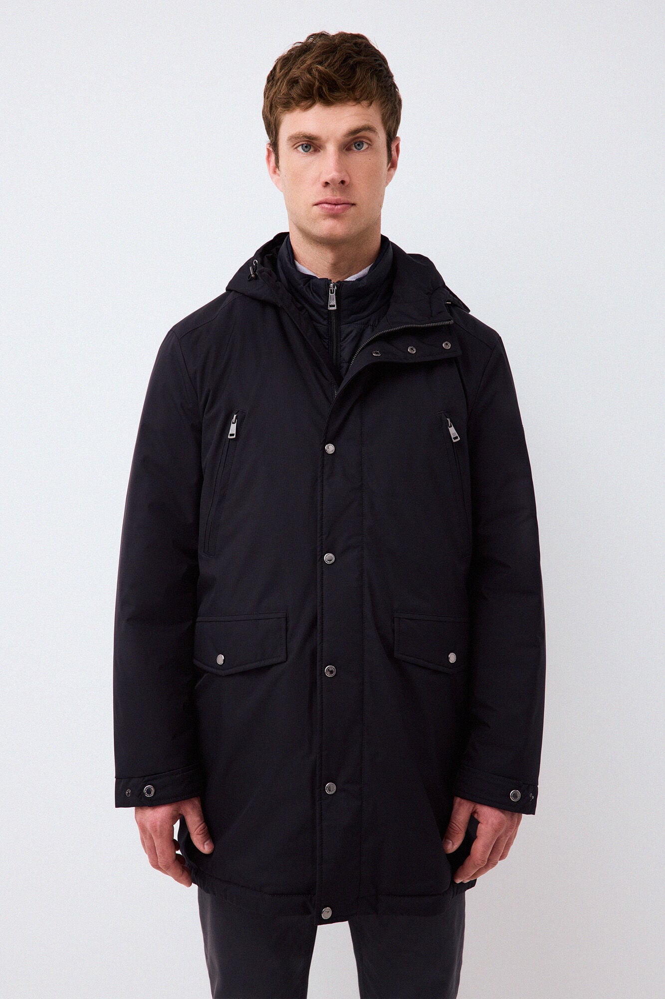 Pedro del Hierro Long four-pocket parka