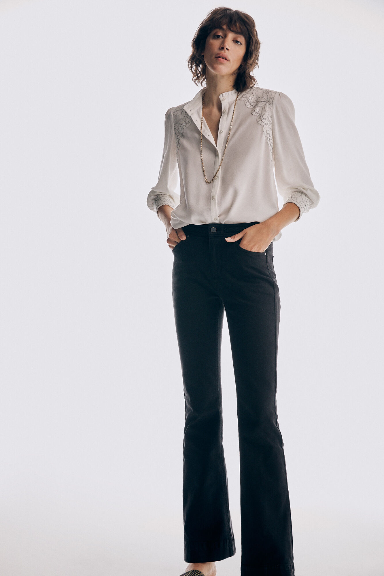 Pedro del Hierro Flared jeans Black