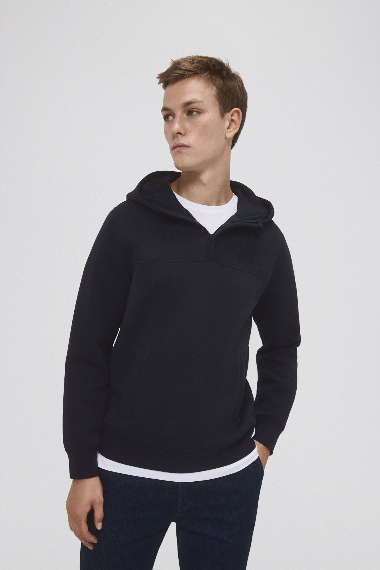 Pedro del Hierro Sudadera con capucha tejido t&eacute;cnico Azul