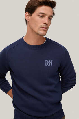 Pedro del Hierro Cotton PdH logo jumper Blue