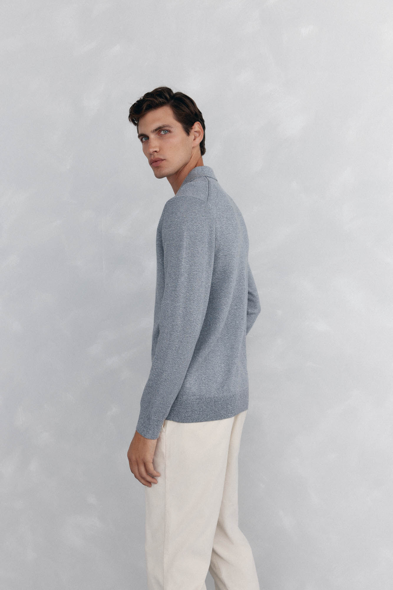 Pedro del Hierro plain twisted polo necklace Grey