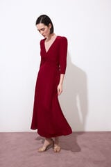 Pedro del Hierro Long midi dress Burgundy