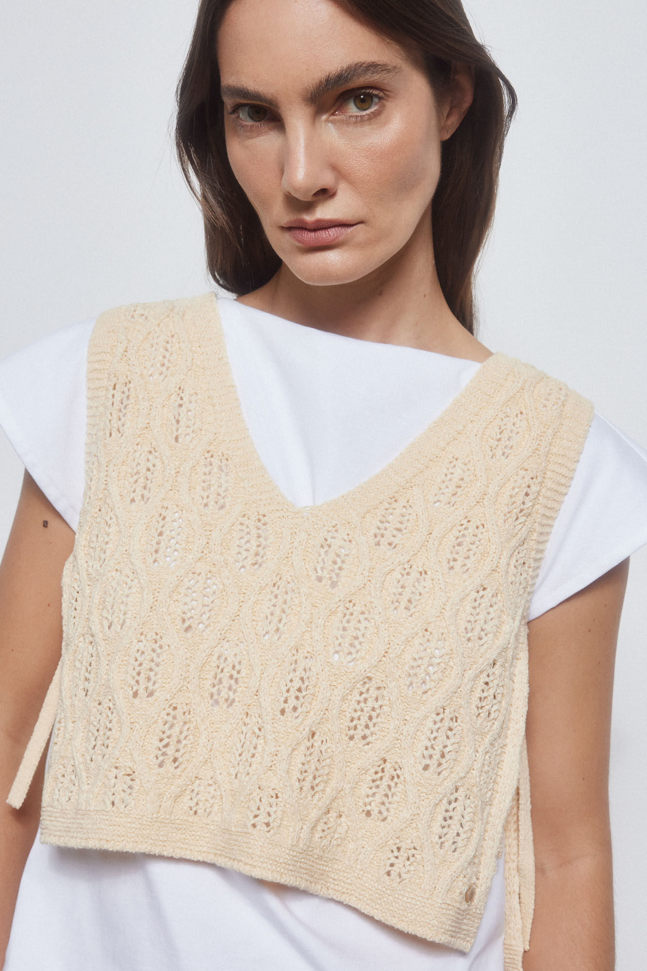 Pedro del Hierro Ecru gilet Beige