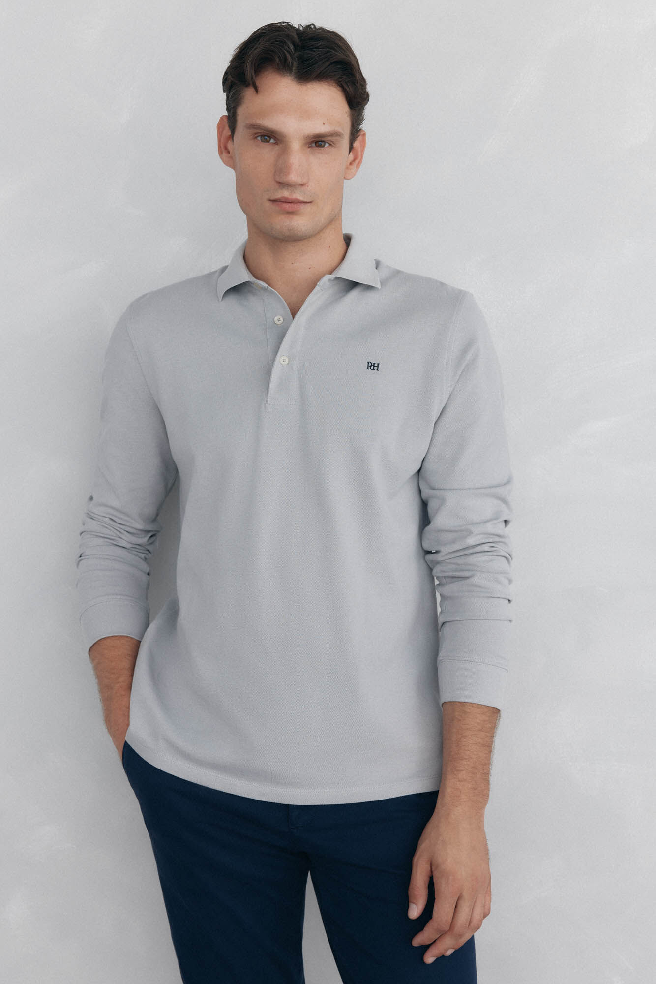 Pedro del Hierro Essential long-sleeved polo shirt