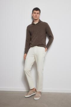 Pedro del Hierro Quilted-look wool jumper  Brown