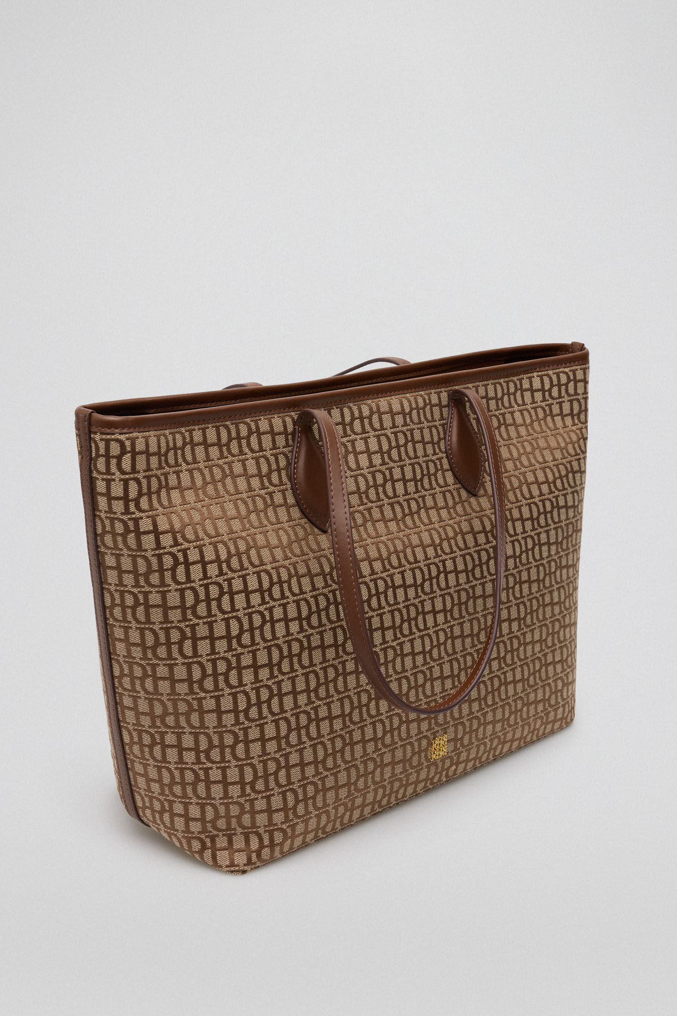 Pedro del Hierro Shopper jacquard Marr&oacute;n
