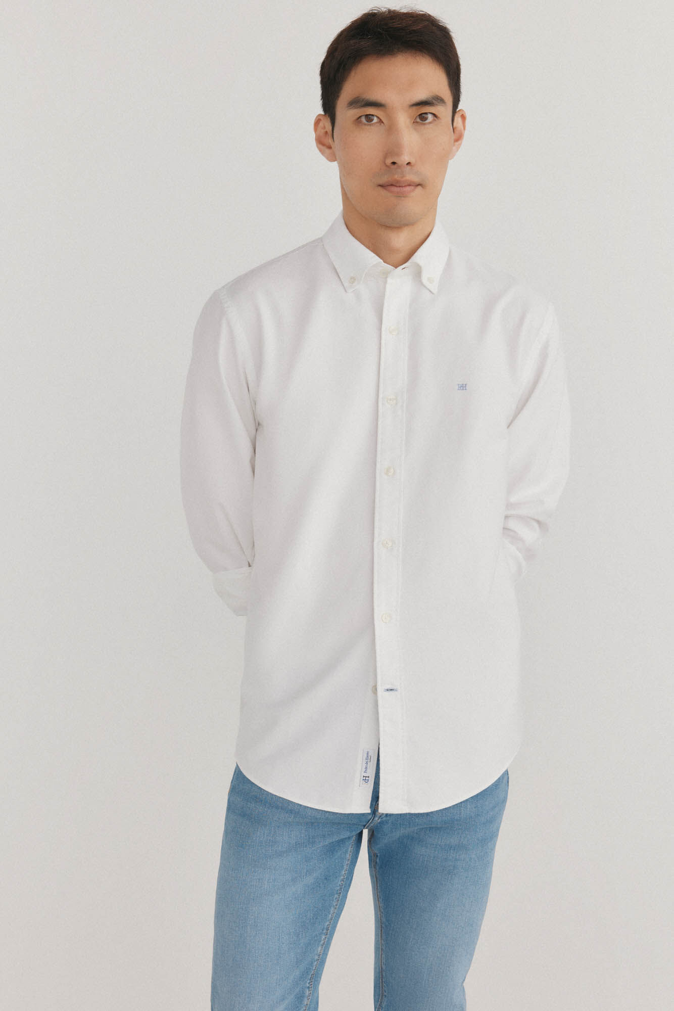Pedro del Hierro Iconic plain oxford shirt White