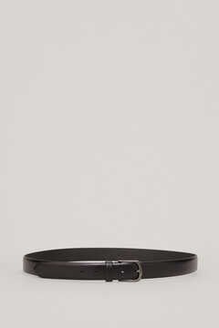 Pedro del Hierro Plain leather belt  Black