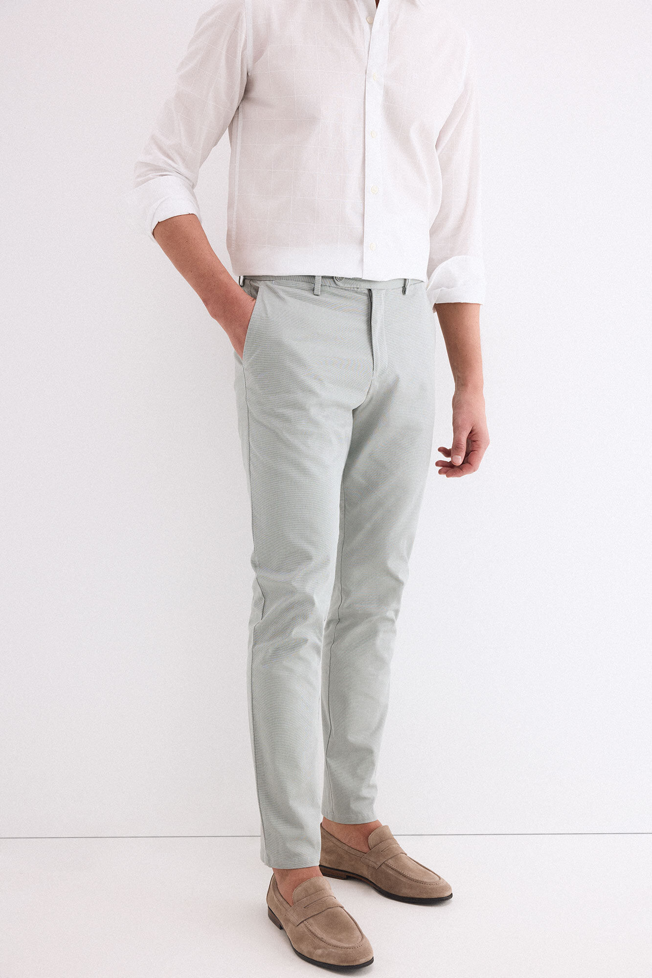 Pedro del Hierro Printed slim fit chinos