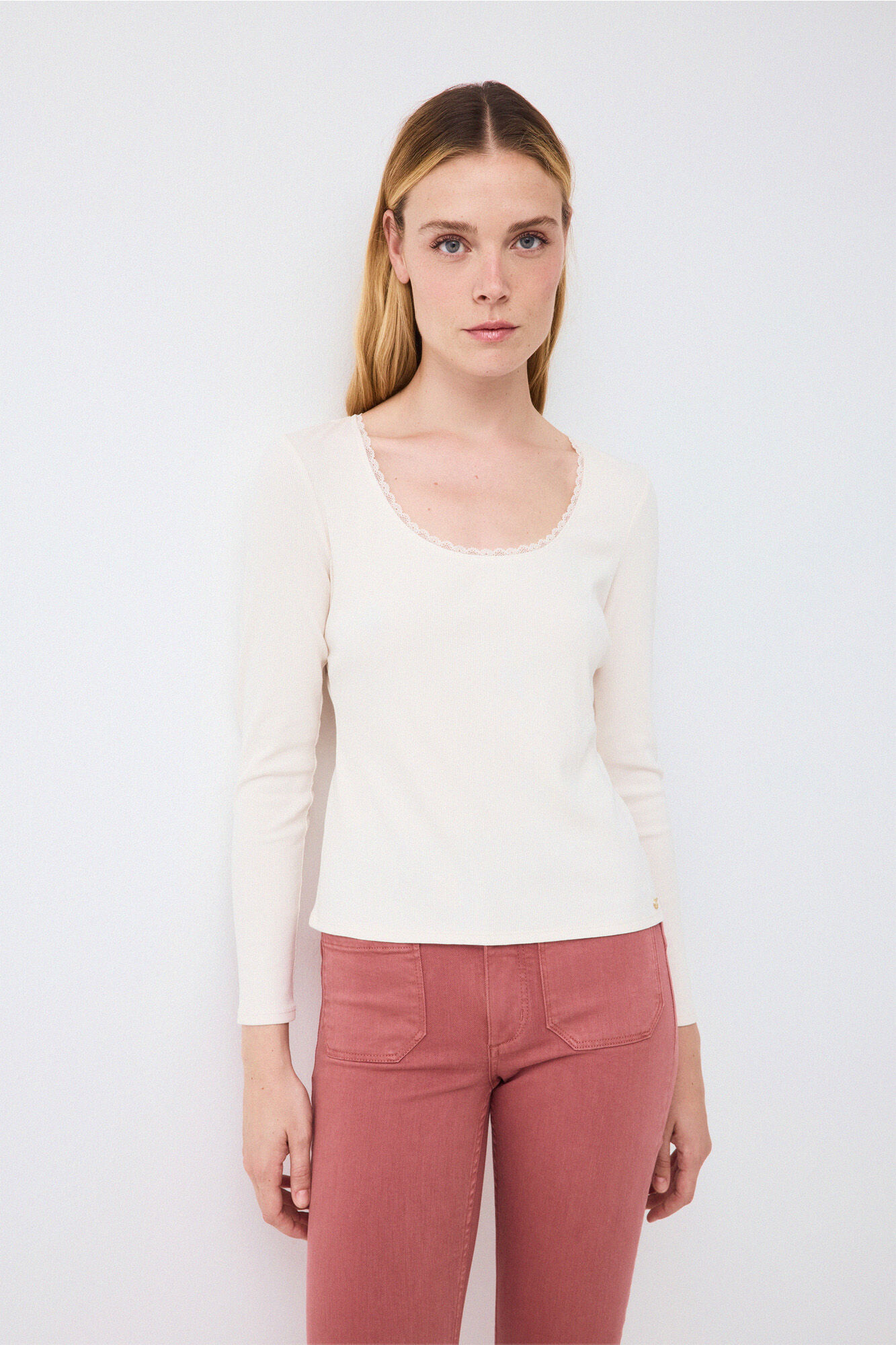 Pedro del Hierro Ribbed long sleeve T-shirt
