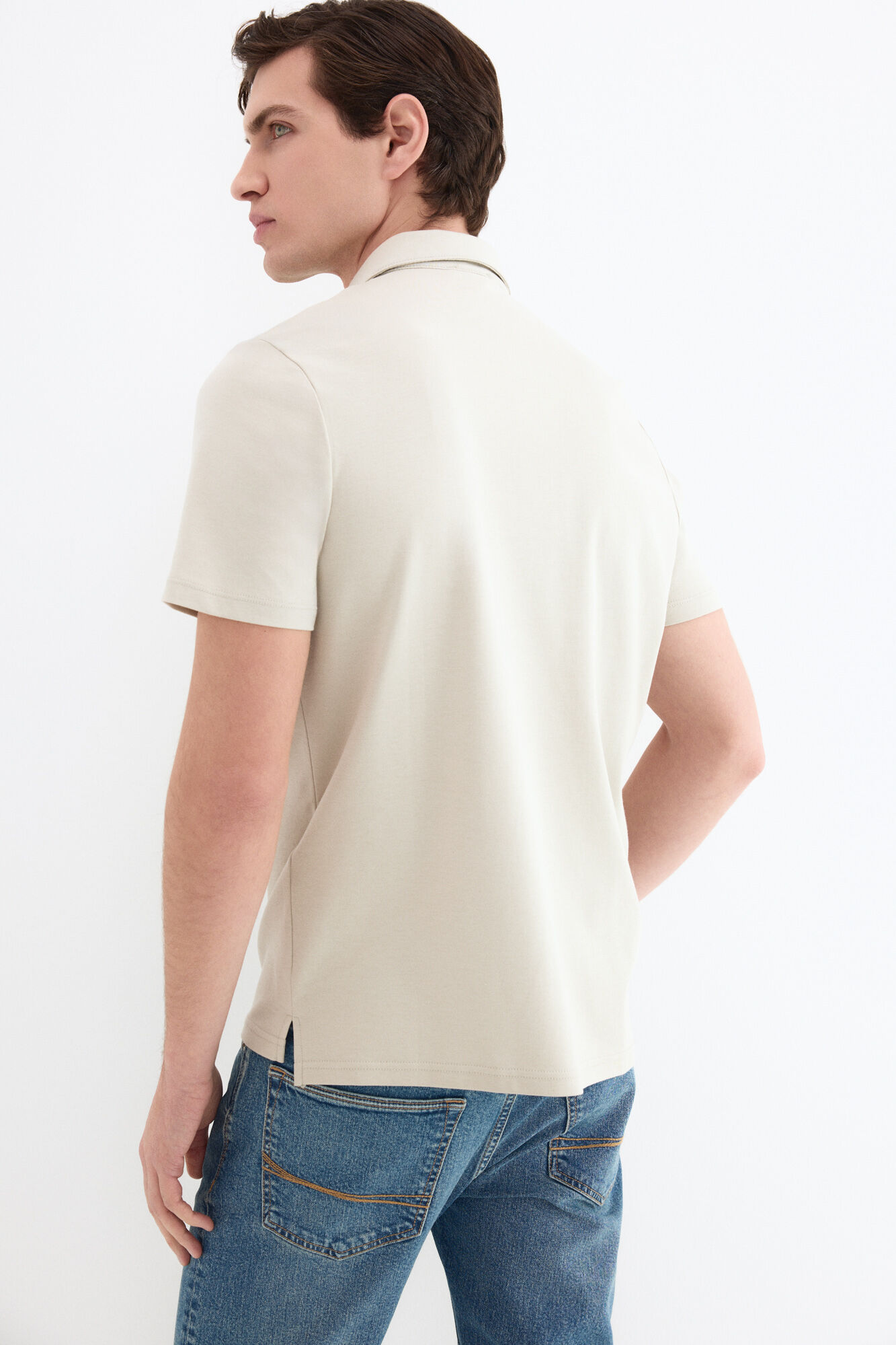 Pedro del Hierro Mercerized polo shirt Grey