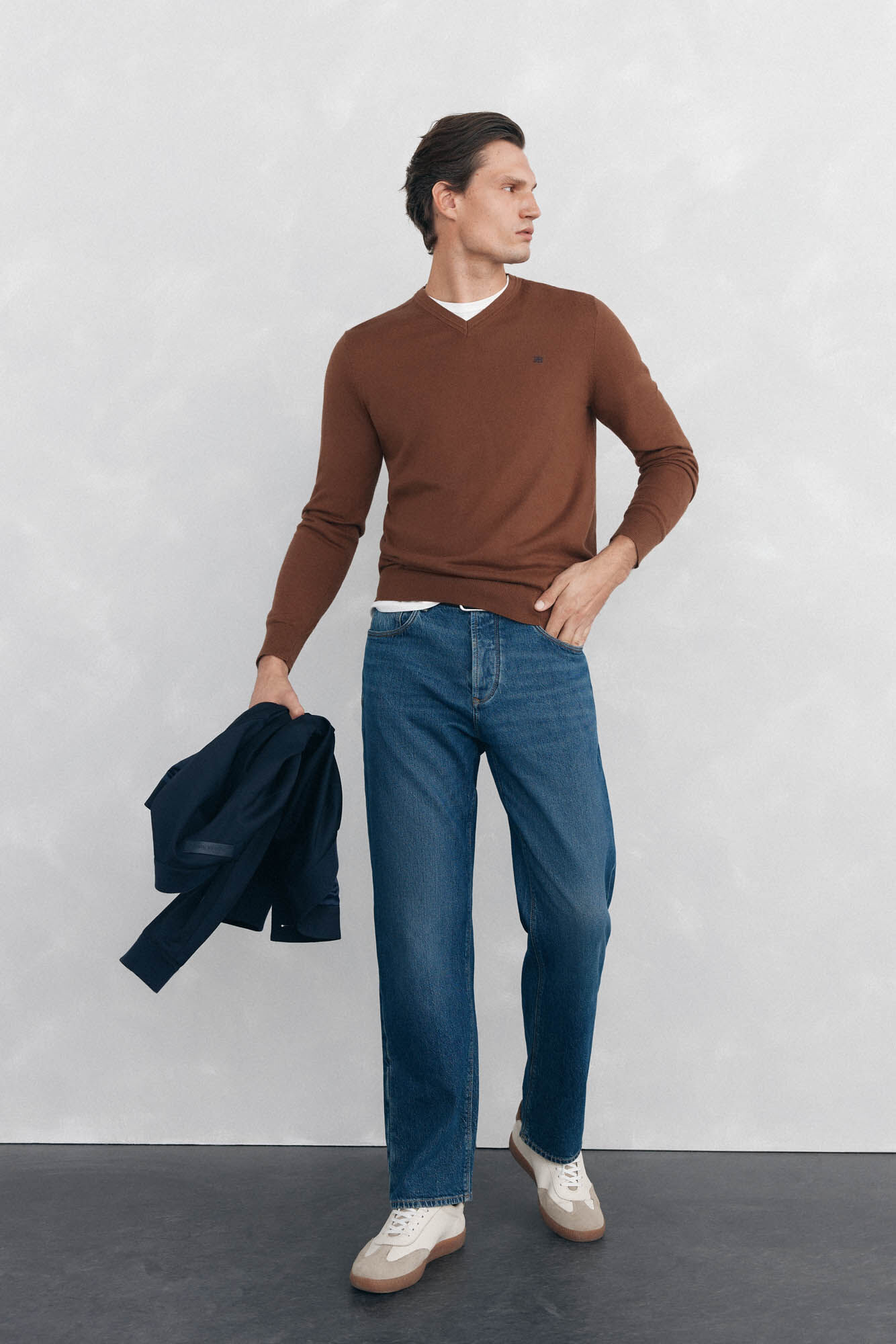 Pedro del Hierro V-neck jumper Brown