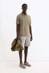 Pedro del Hierro Linen cotton Bermuda shorts Grey
