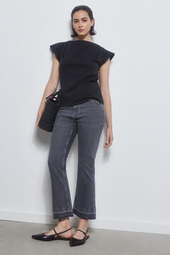Pedro del Hierro Cropped skinny flared lycra jeans™ t400™ Gris