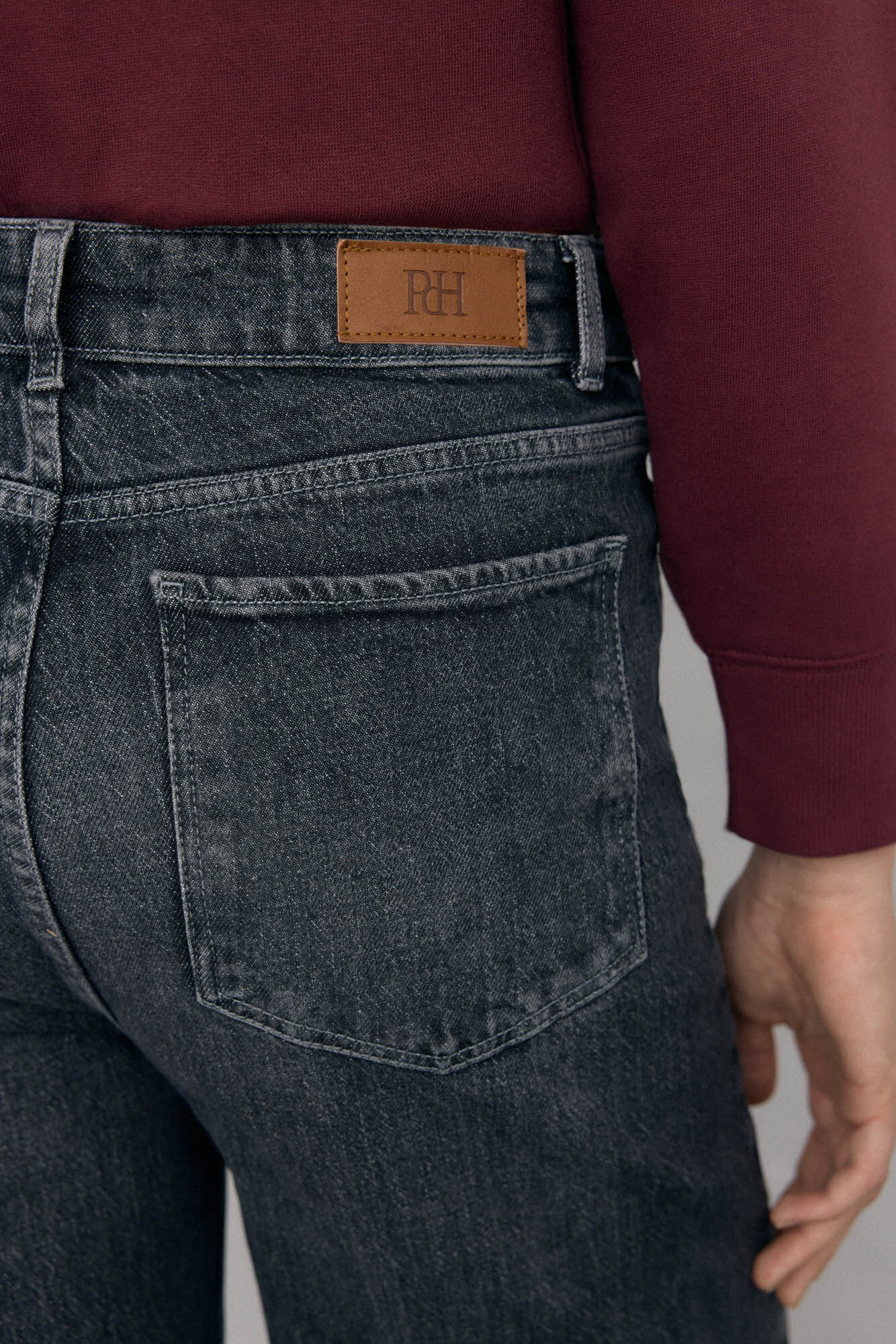 Pedro del Hierro Cal&ccedil;a jeans b&aacute;sica de perna larga Cizento