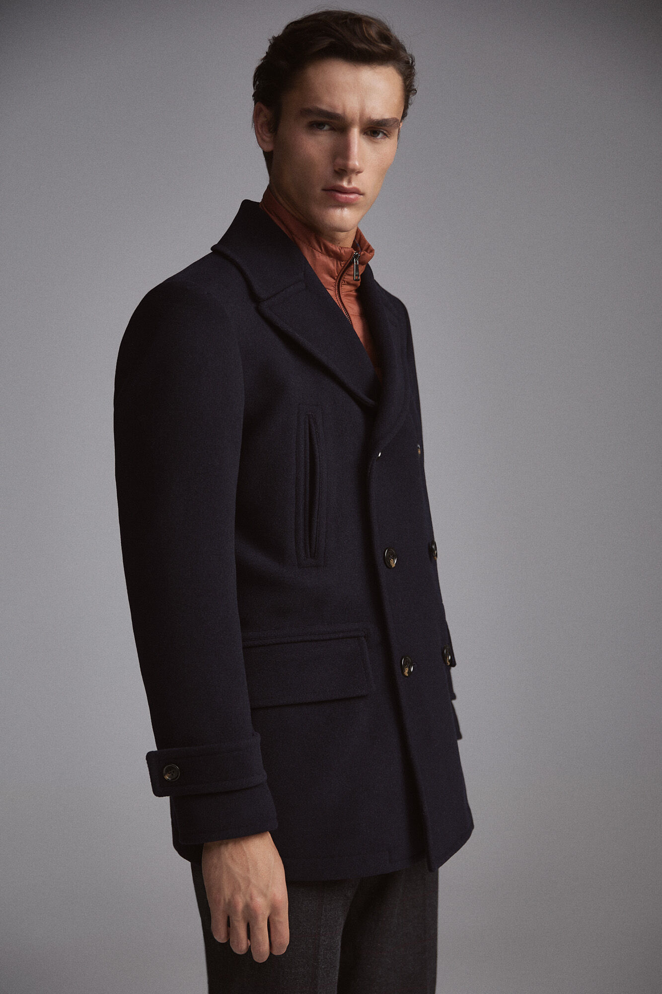 Pedro del Hierro Casaco cruzado Azul