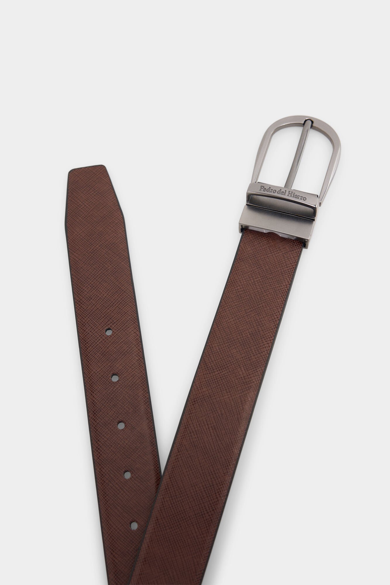 Pedro del Hierro Reversible leather dress belt Black