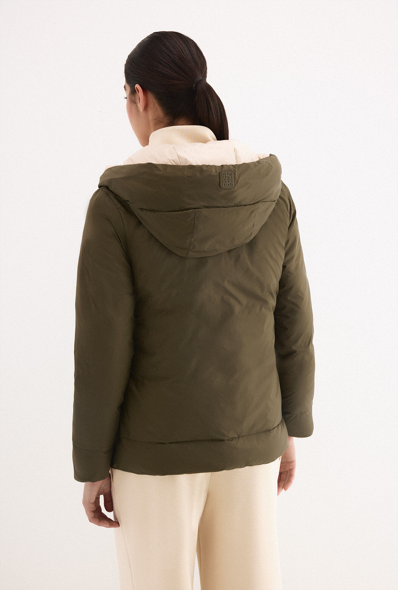 Pedro del Hierro Reversible hooded parka Green
