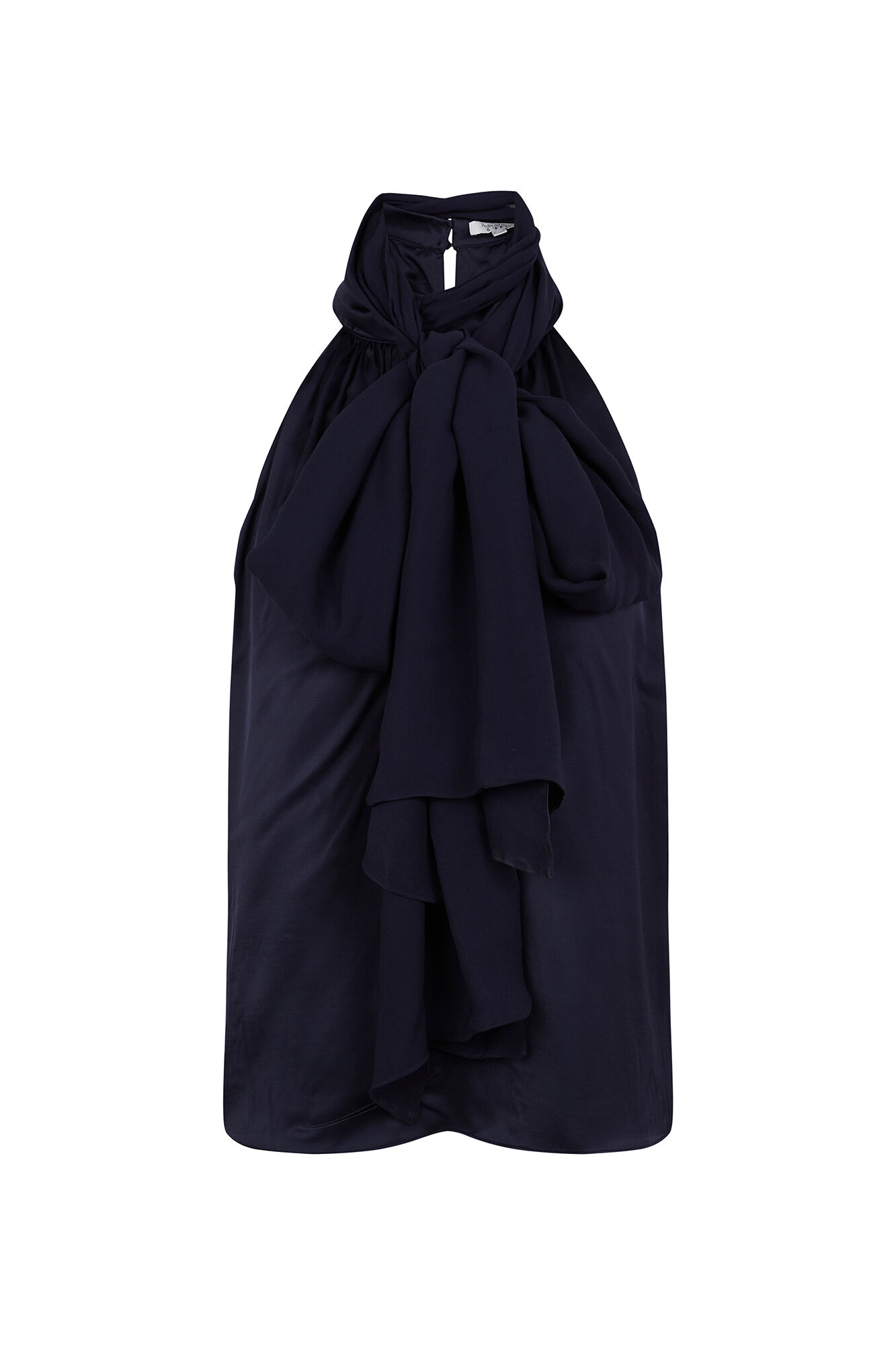 TFP by Tamara Falc&oacute; Plain tie, bow, lace top Blue