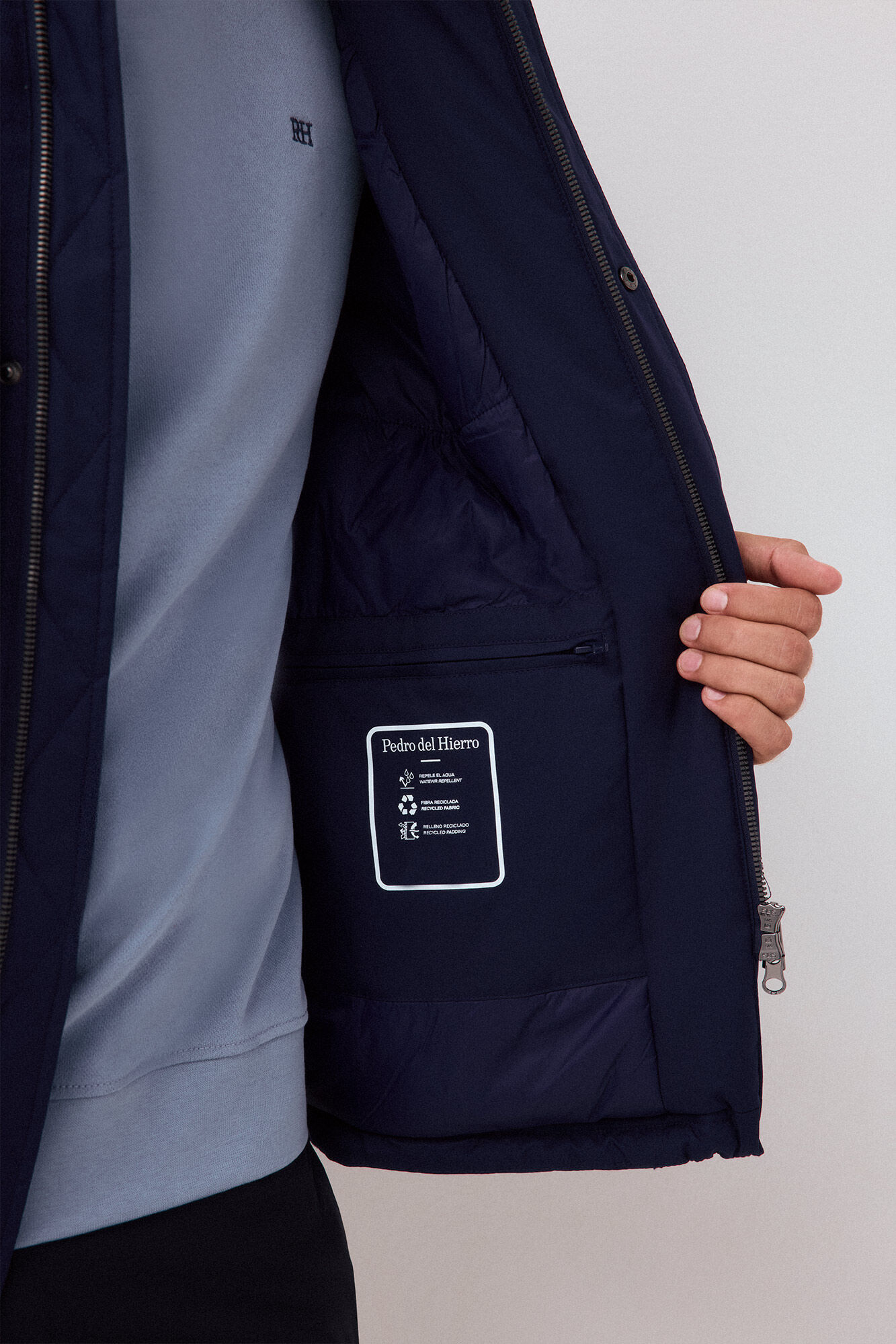 Pedro del Hierro Four-pocket field jacket Blue