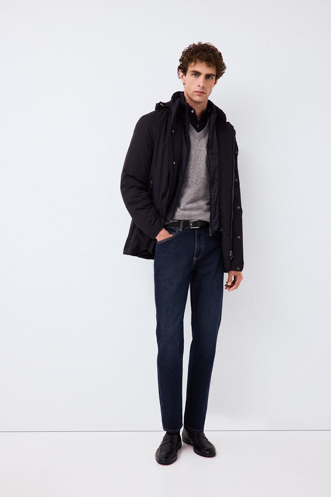Pedro del Hierro Parka comprida t&eacute;cnica Azul