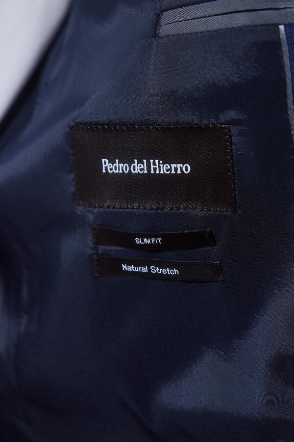 Pedro del Hierro Blue slim fit bi-stretch blazer Blue