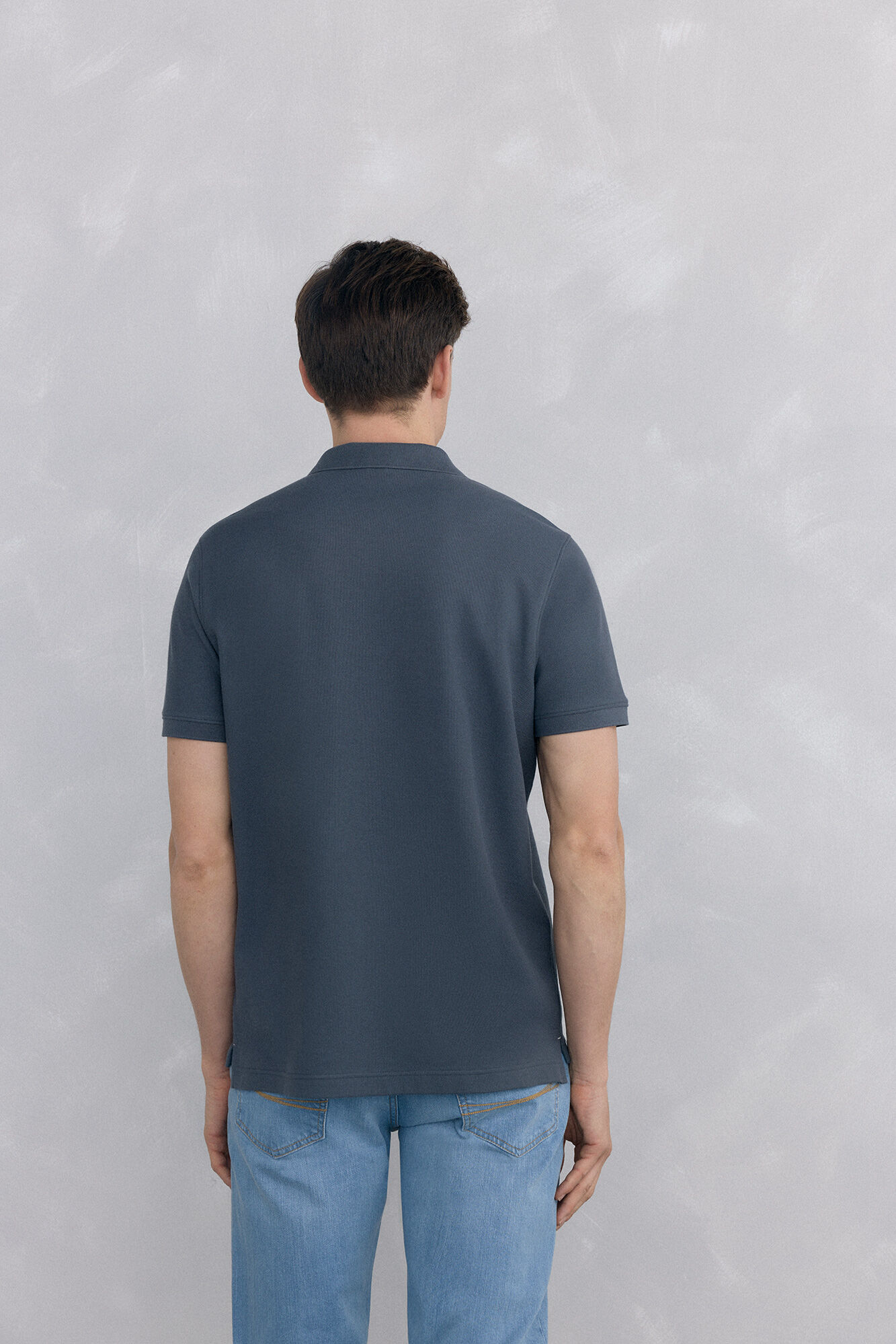 Pedro del Hierro Basic piqu&eacute; polo shirt Grey