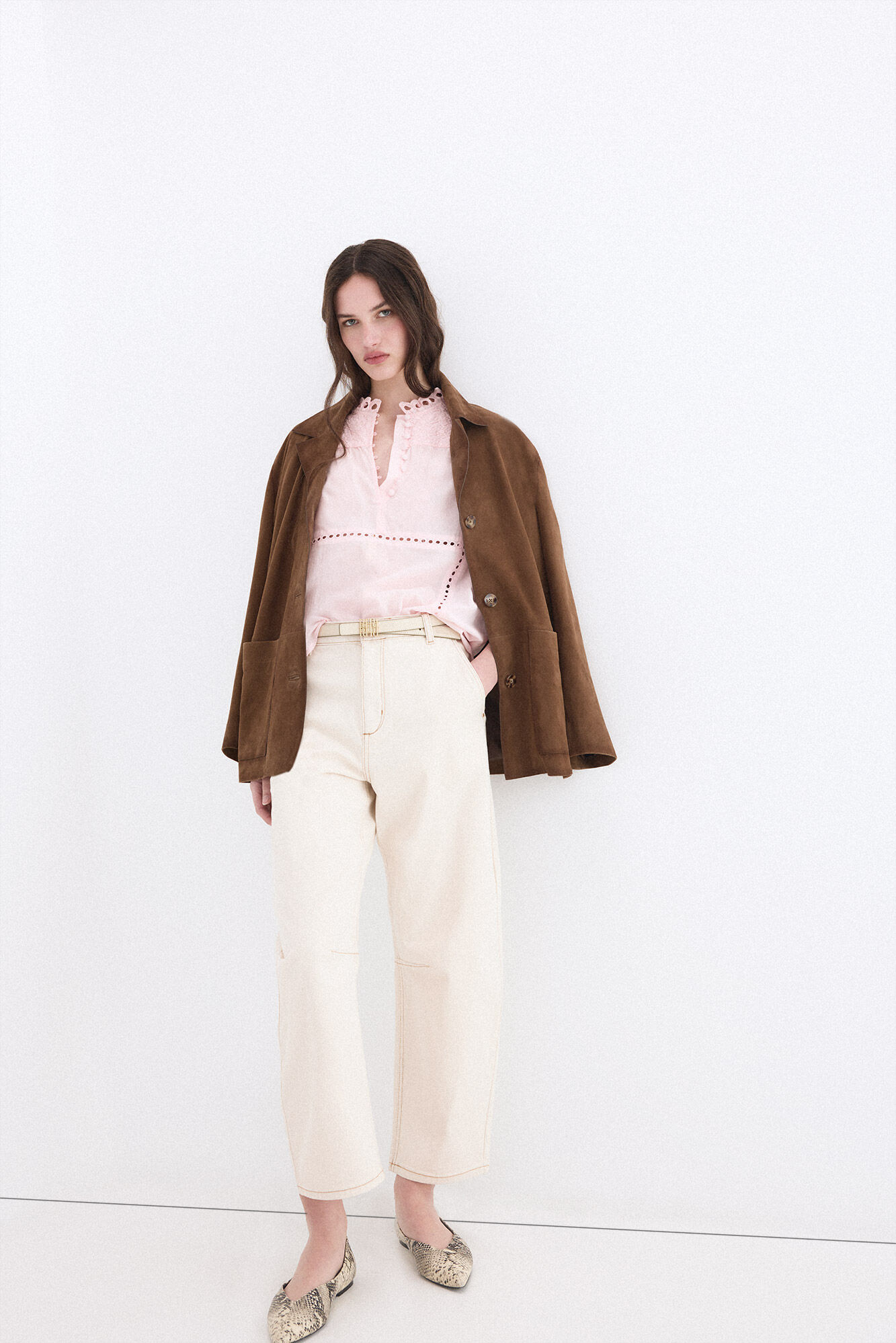 Pedro del Hierro Barrel balloon jeans Ecru