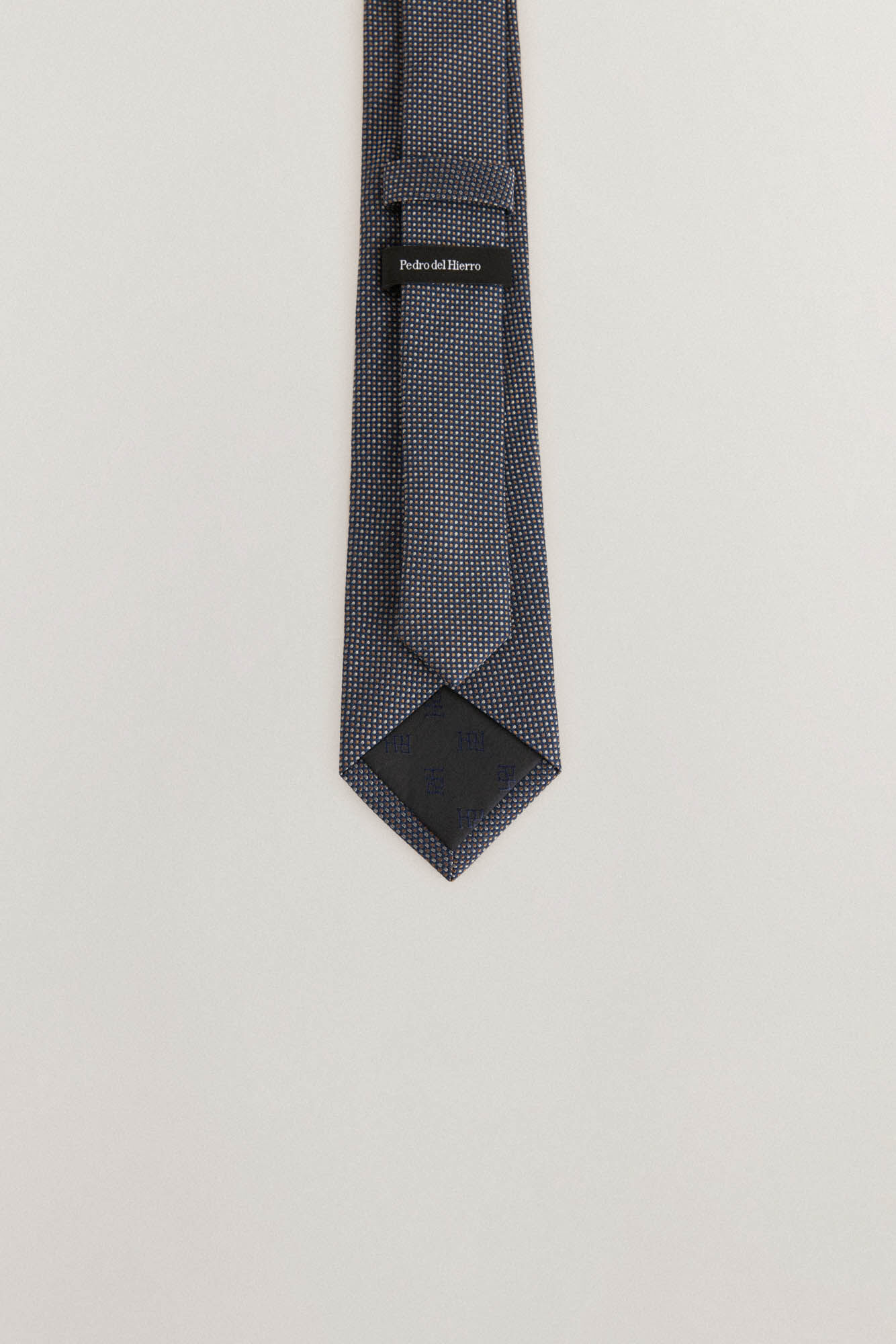 Pedro del Hierro Gravata seda natural Azul