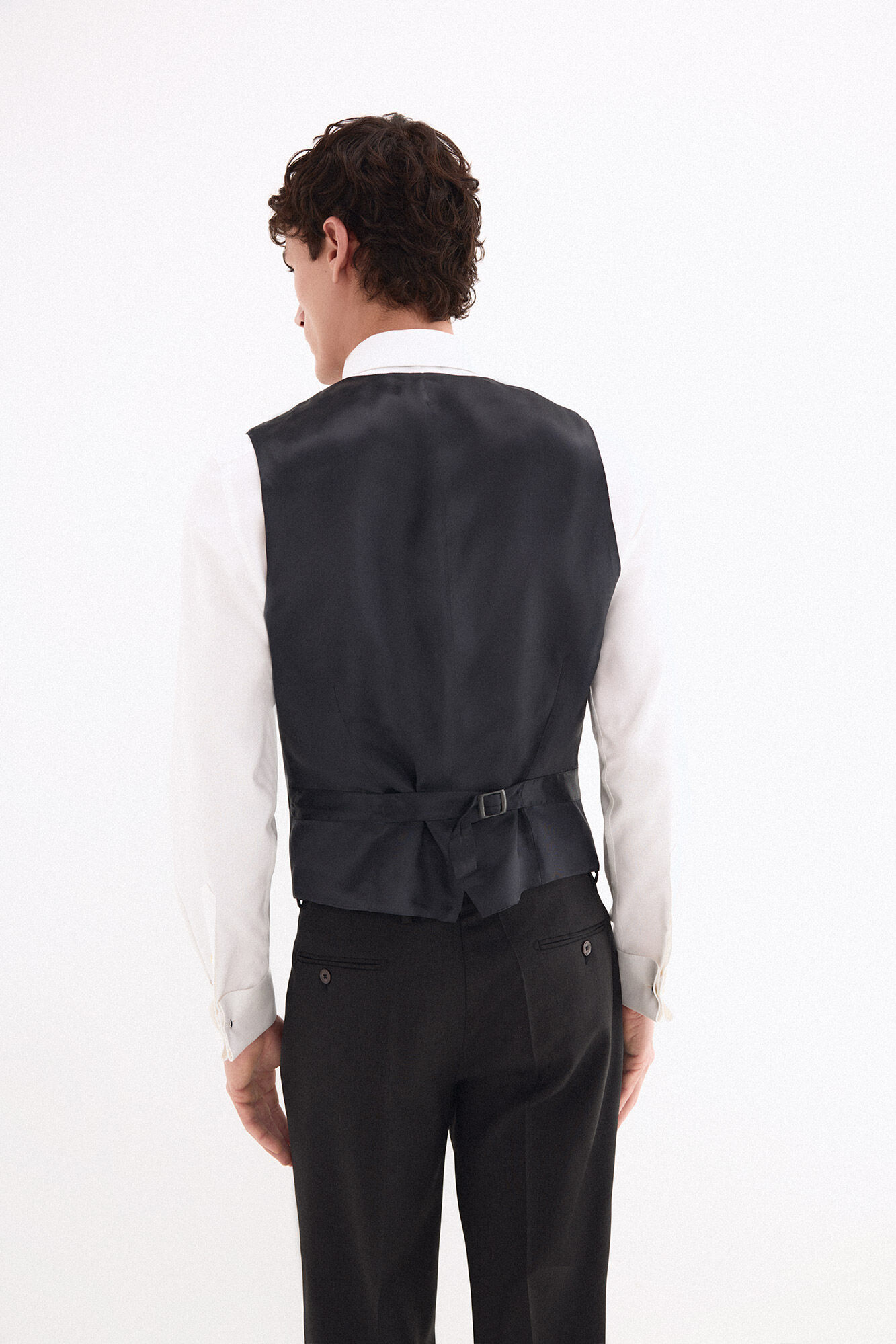 Pedro del Hierro Plain tailored gilet Grey