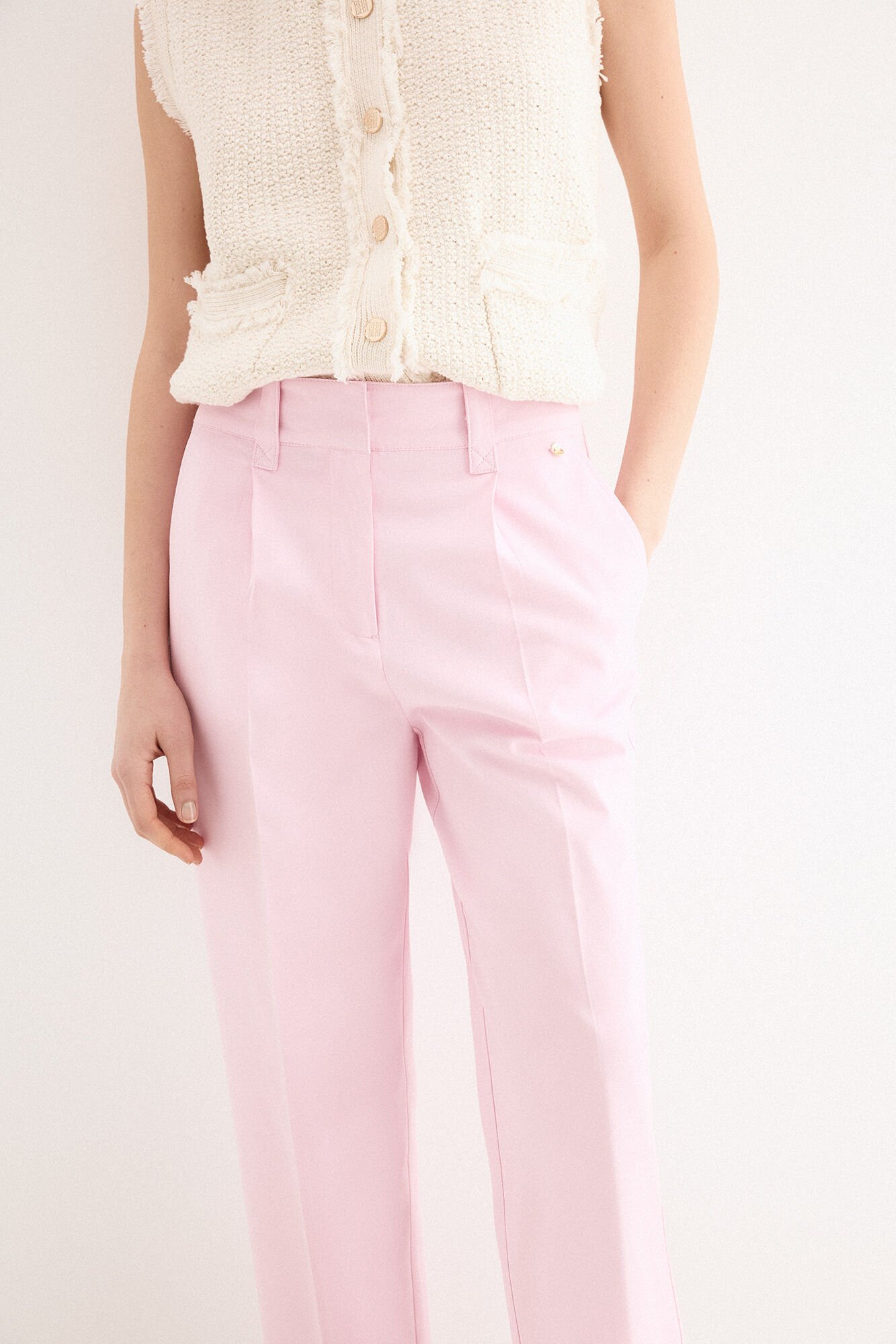 Pedro del Hierro Pleated trousers Pink