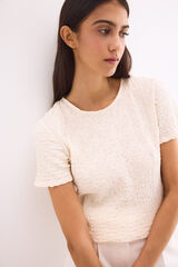 Pedro del Hierro Crinkled effect T-shirt White