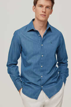 Pedro del Hierro Denim shirt Blue