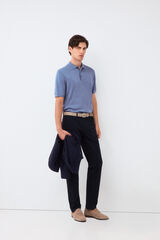 Pedro del Hierro Twill light regular dress chinos Blue