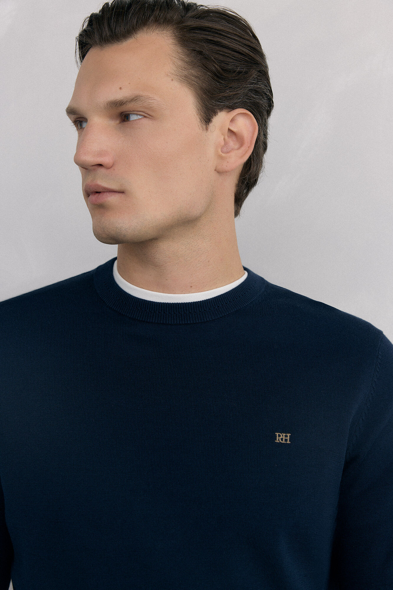 Pedro del Hierro Premium cotton jersey-knit crew neck jumper