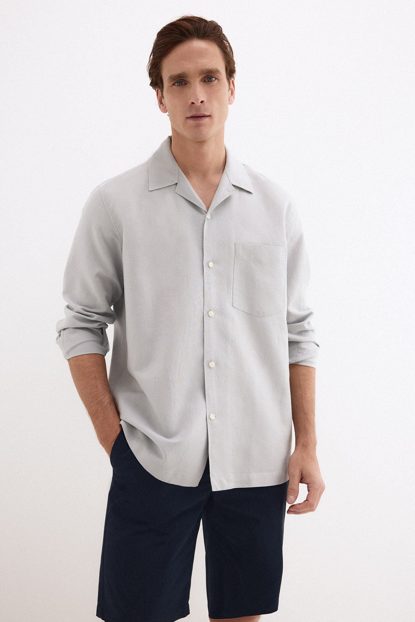 Pedro del Hierro Linen cotton long sleeve shirt