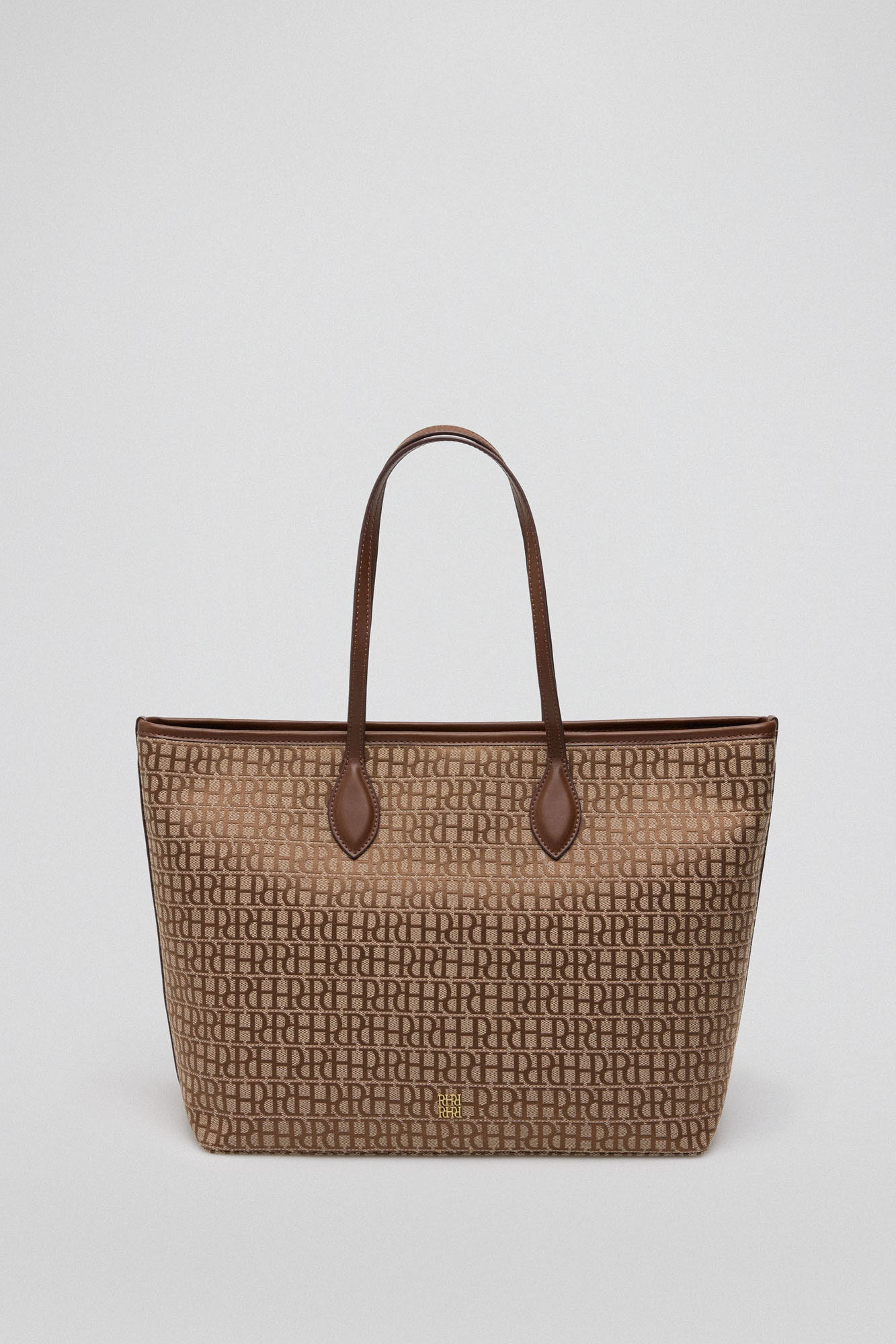 Pedro del Hierro Shopper jacquard Marr&oacute;n