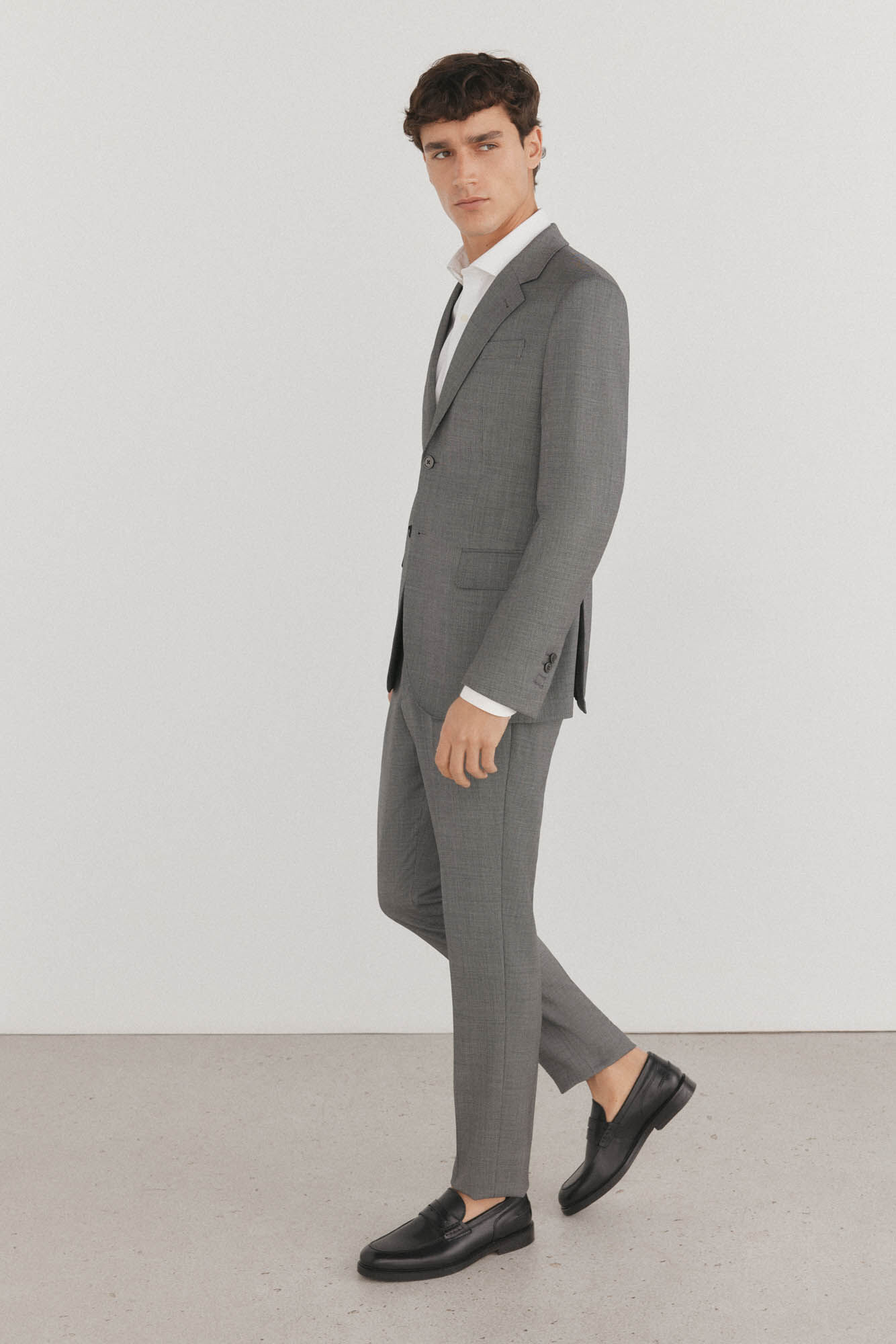 Pedro del Hierro Cal&ccedil;as estilo olho de p&aacute;ssaro, com modelagem slim fit e biel&aacute;stica Cizento