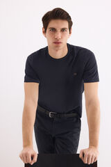 Pedro del Hierro Camiseta b&aacute;sica logo Azul